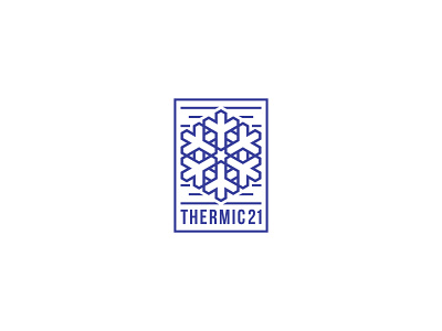 Thermic21 branding design flat icon logo minimal vector