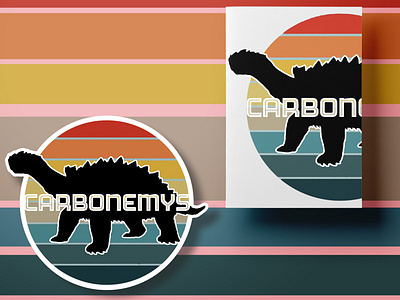 Ark Survival Carbonemys Stationary Duo ark gaming minimal outdoors psd rainbow retro silhouette stickers survival videogame vintage