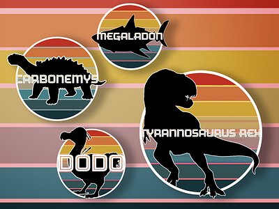 4 Piece Ark Survival Sticker Pack