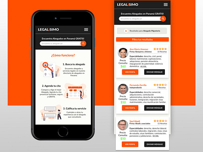 Website Mobile View - Legalísimo mobile mobile design mobile view ux ux design ux designer uxdesign web design webdesign website website design