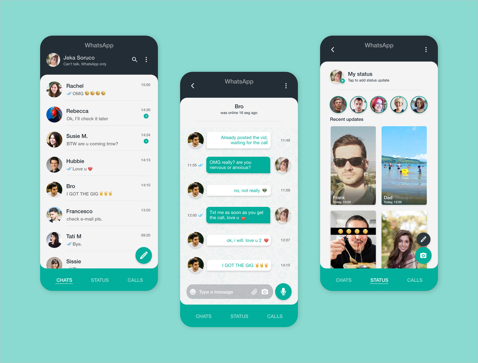 Whatsapp Re-design Light mode by Jeka Soruco on Dribbble