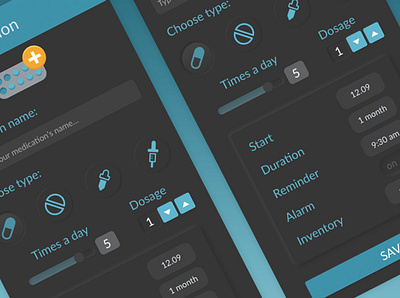 Neumorphism | Medication tracker | dark mode design micro interaction microinteraction neumorphic design neumorphism neumorphism ui skeumorphism skeuomorph skeuomorphic soft ui ui uidesign ux design uxdesign