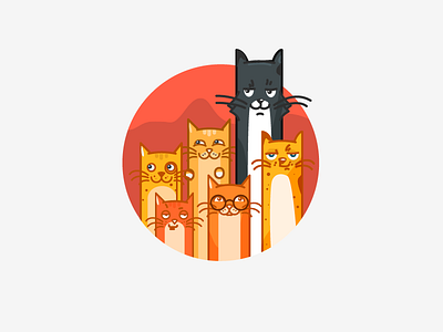 Cats cat character illustration