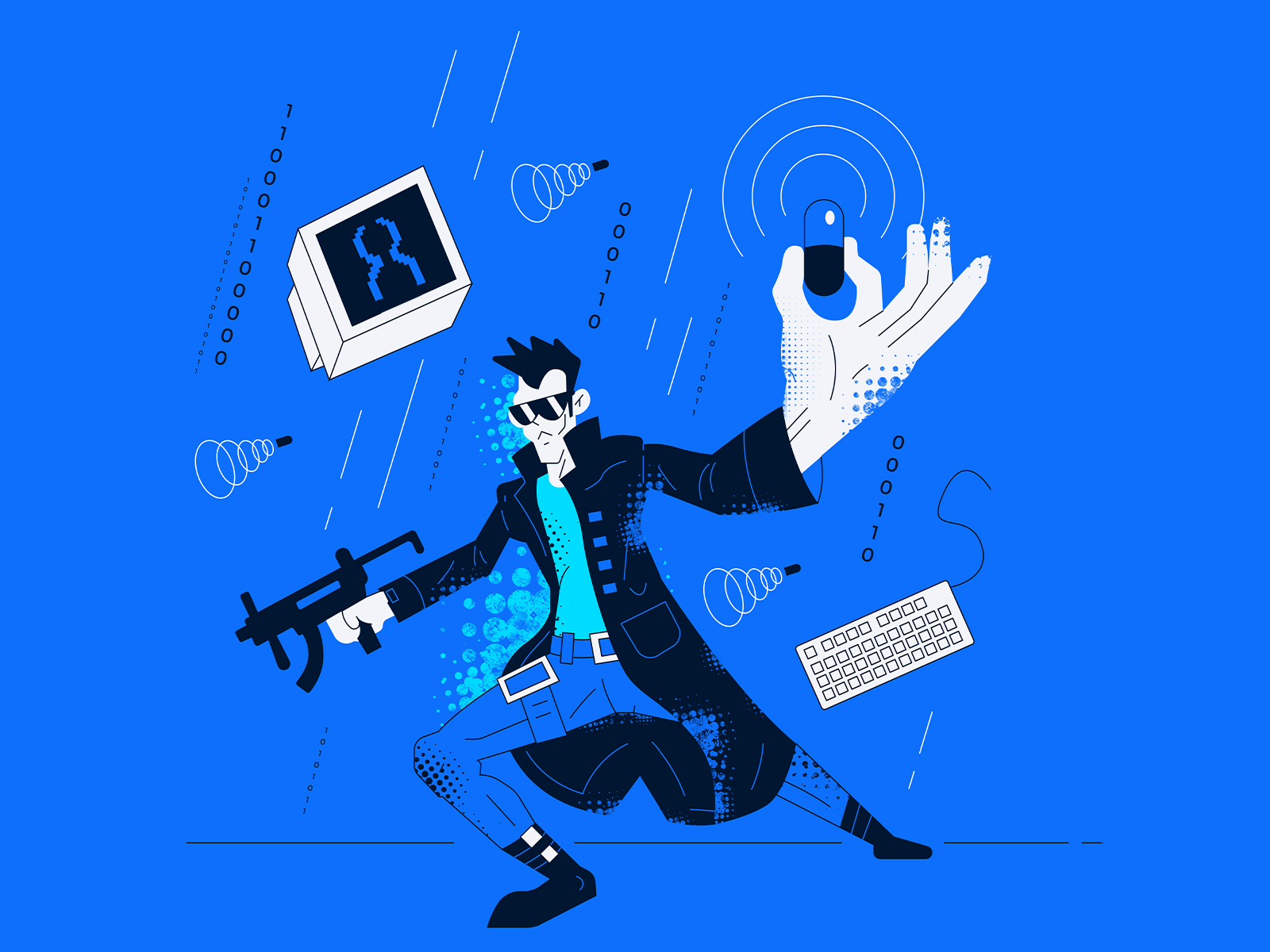 07 Neo From Matrix Hold Pill Illustration by RULE89 on Dribbble