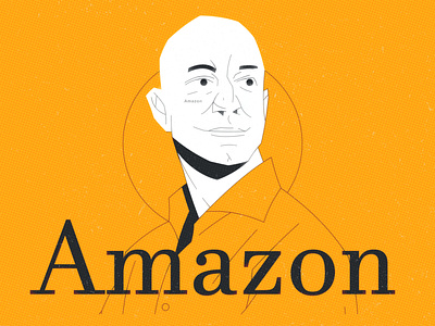 Jeff Bezos Portrait Illustration branding flat graphic design illustration vector vectorart