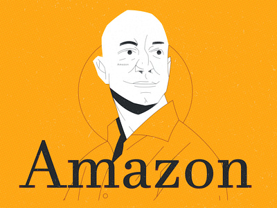 Jeff Bezos Portrait Illustration