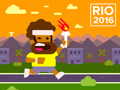 Rio Olympics flat illustration olympics rio2016