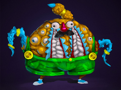 Candy Monster biohorror character colorful concept design monser rastr