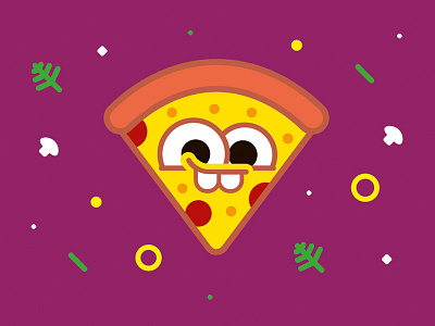 God Bless Pizza food illustration pizza vector