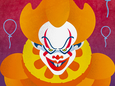 «It» Movie clown fanart illustration it movie rule89 stephen king vectorart