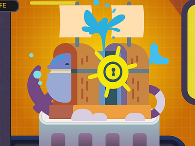 Ship'O'Whale Chest cartoon characterdesign chest colorfulart cute flat flatimage gameart illustrator vectorart vectorillustration