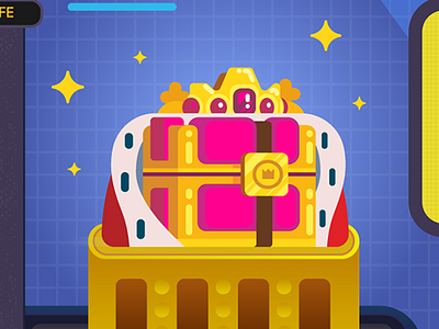 King Chest cartoon character design chest colorful art cute flat flat image game art illustrator vector art vector illustration