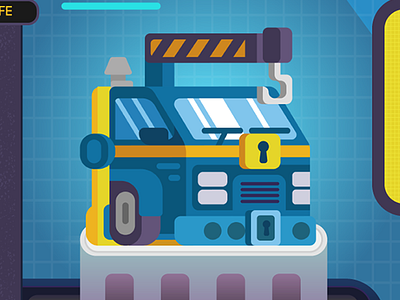 Truck Chest cartoon characterdesign chest colorfulart cute flat flatimage gameart illustrator vectorart vectorillustration