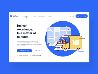 Landing page web UI