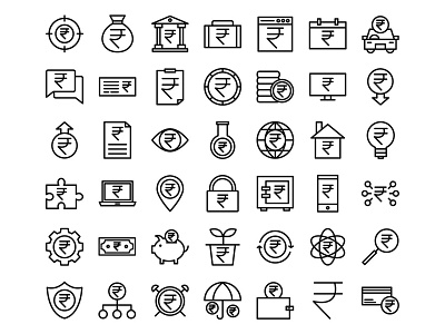 Indian Currency (Rupee) Icon Set business currencies currency finance finance business icon icon design icon set iconography icons icons design icons pack icons set iconset india indian money rupee rupees vector