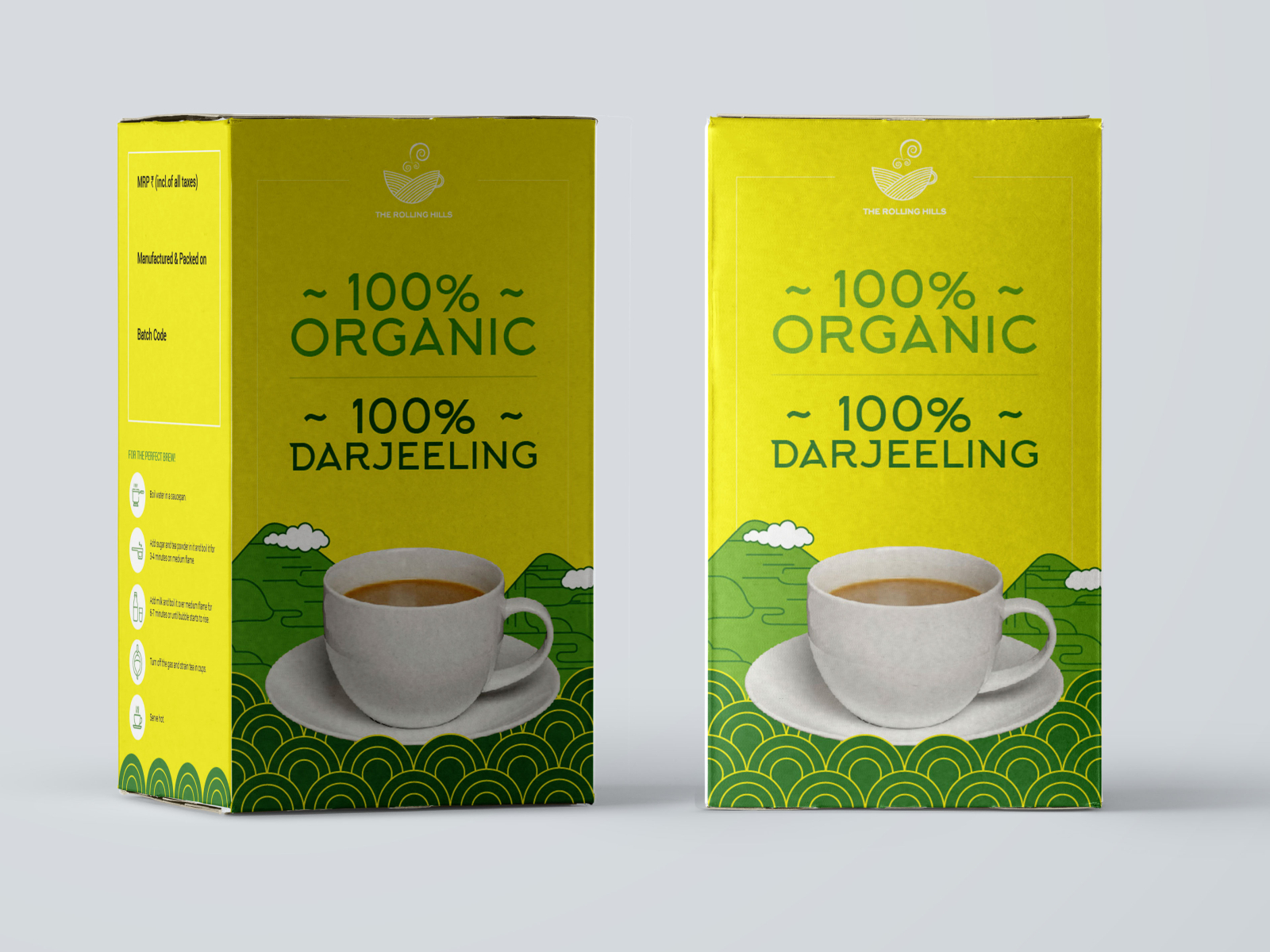 The Rolling Hills - Tea Packaging Design by Sonika Agarwal on Dribbble