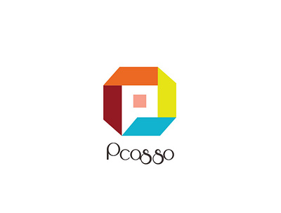 Logo Design for Pcasso branding design designer flat graphic design illustrator logo logo design logos