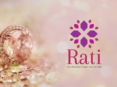 Rati - The Precious Stone Collection - Logo Design branding design designer flat jewellery jewelry logo logo design logos stone typography vector