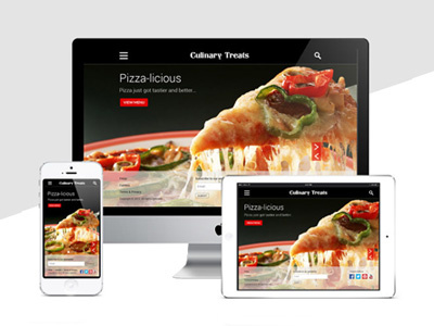 Culinary Treats - Responsive Website Design culinary design food responsive restaurant treats ui ux web website