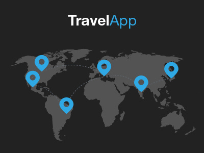Travel App app application blue design flat graphic iphone mobile travel ui ux