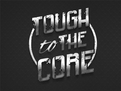 Tough To The Core - Logo Design design grey logo metal silver tough