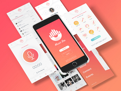 Music Box - App Design app application behance design graphic inspiration interface mobile music ui ux web design
