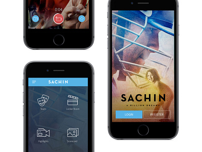 Sachin - Movie App app application design designer flat interface mobile mobile app mobile app design mobile app development mobile application mobile apps mobile design mobile ui movie sachin sachin tendulkar ui uiux ux