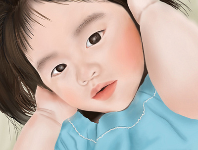 Baby's nap time baby design digital portrait digitalart human illustration portraits