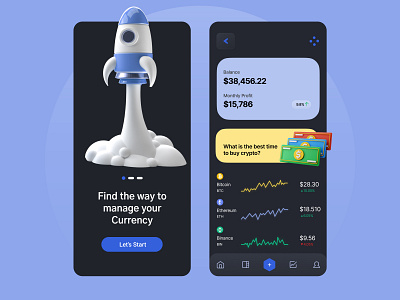 Cryptocurrency App 3d adobe xd app design application design bitcoin business app cryptocurrency dribble featured figma finance graphic design ios mobile app nft nfts prototype ui ui design ux