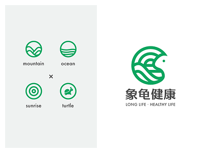 Health company logo design chinese health logo turtle
