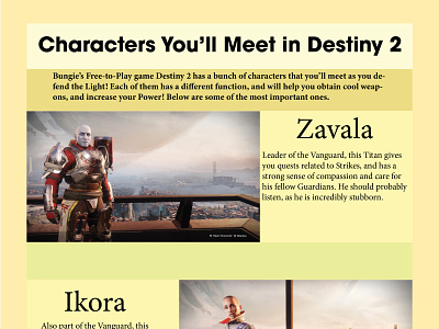 Destiny 2 Infographic