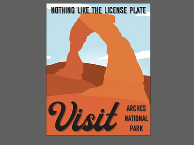 Arches National Park Ad branding design illustration logo vector