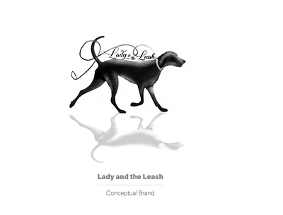 Lady and The Leash design digital illustration digitalart illustration logo typography