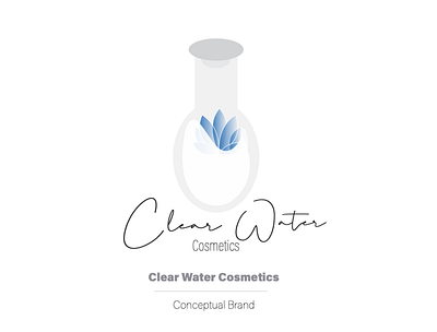 Clear Water Cosmetics branding design digital illustration illustration logo typography vector