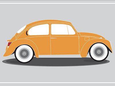 VW Bug 1962 branding digital illustration digitalart illustration minimal vector