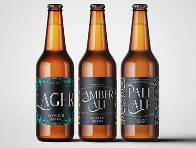 Moonlight Brewery Variety Pack branding design digital illustration illustration logo typography
