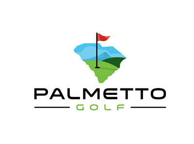 PALMETTO GOLF branding design designs graphic icon illustrator logo minimal typography vector