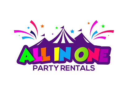 All in one party rentals branding design designs graphic icon illustration illustrator logo minimal vector