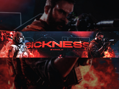 'Sickness' - YouTube Banner art banner channel client design graphic header logo photoshop twitter youtube