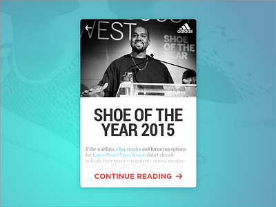 Shoe Of The Year News Card