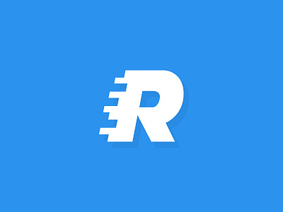 "R" like "Racing" 🏎 app app ui blue car tuning lettering logo design material r racing sport typography ui