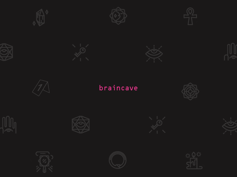 Braincave Logo Creation advertisement austria branding dark design diamond escape room facade flat icon set iconography illustration logo logo animation logo design minimal outdoor advertising pink print typography