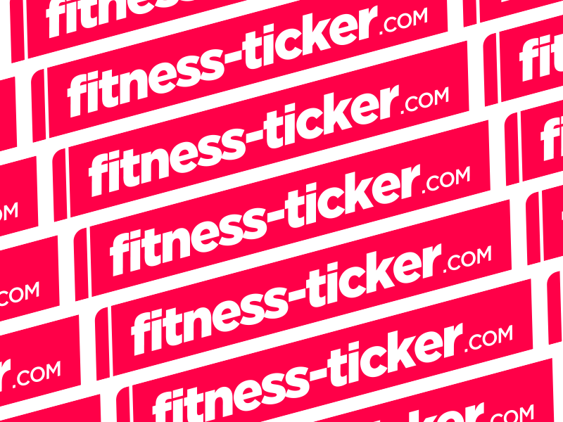 Fitness Ticker Branding & Logo illustration minimal austria webdesign corporate branding logo design flat logo 2d logo bodybuilding fitness logo red and white red fitness blog gym fitness app fitness branding concept branding design branding