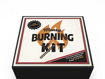 Money Burning Kit Direct Mail branding design illustration typography