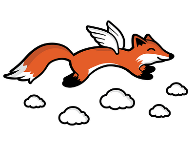 The Flying Fox illustration vector