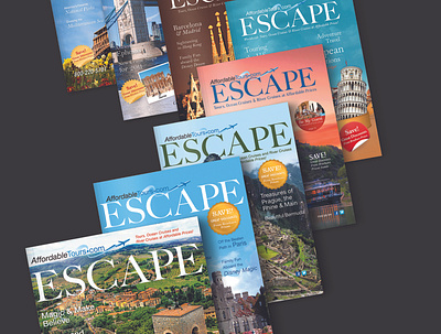 Escape Magazine branding design illustration publication design typography