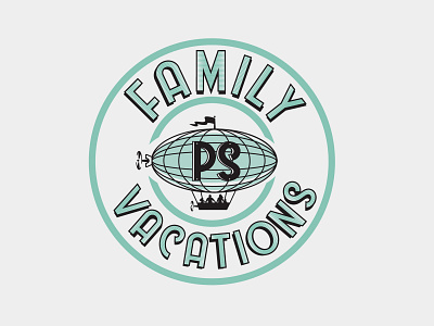 PS Family Vacations branding design typography