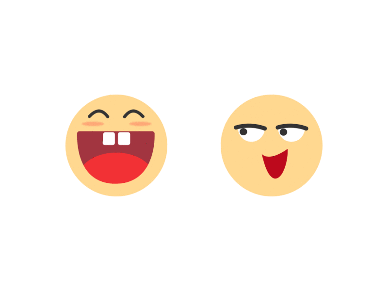two emoji animate animation app design emoji flat haha icon ios laugh ui