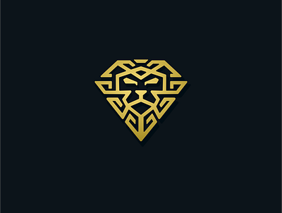 Diamond Lion art flat icon illustration illustrator logo vector