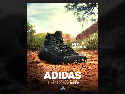 Adidas Terrex Free Hiker adidas adidas originals advertise advertisement advertising branding design graphic design manipulation